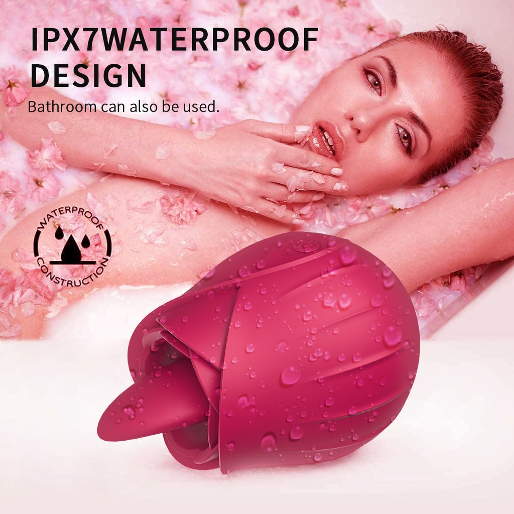 Vibrating Tongue Rose Vibrator Clitoral Stimulation Female Masturbator