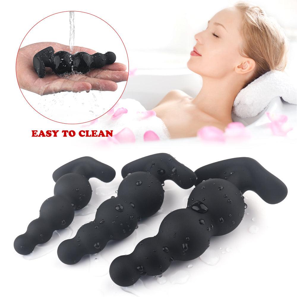 Silicone Pull Bead Back Court Anal Plug