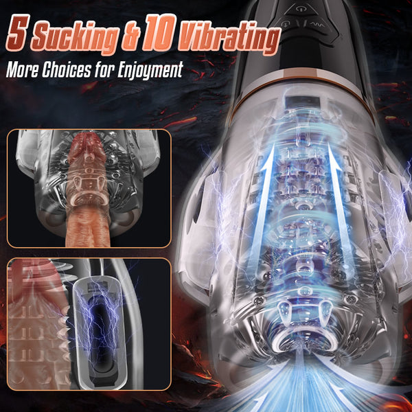 2024 Gawk Gawk 3000 Pro Dual Motor Men Sex Toys with 5 Sucking 10 Vibration Sex Toys for Men
