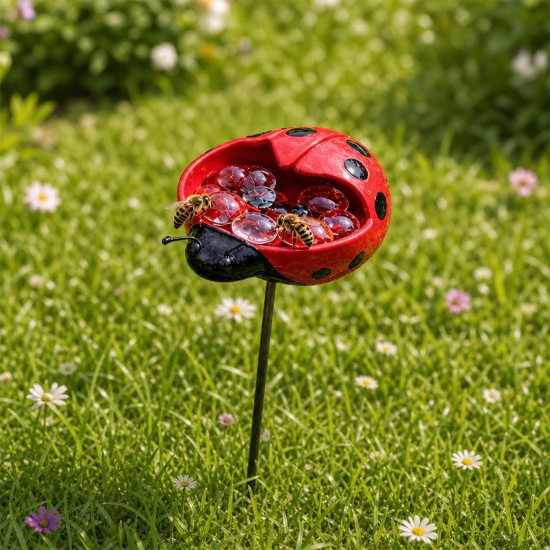 🌸🐝 Help Pollinators Thrive! | Frog. Snail & Ladybug Water Bowl Decor🐸🐌🐞