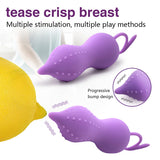 USB Rechargeable Silicone 10-Frequency Vibration Wireless Fun Vibrator
