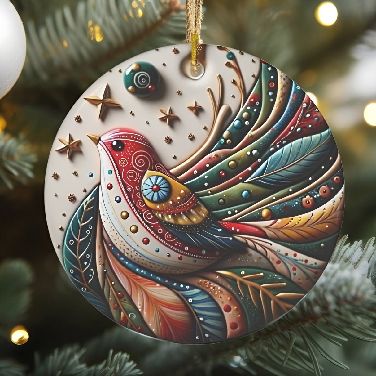 🎅CHRISTMAS SALE 49% OFF🎄Bird Of Many Colors Ceramic Christmas Ornament🐦