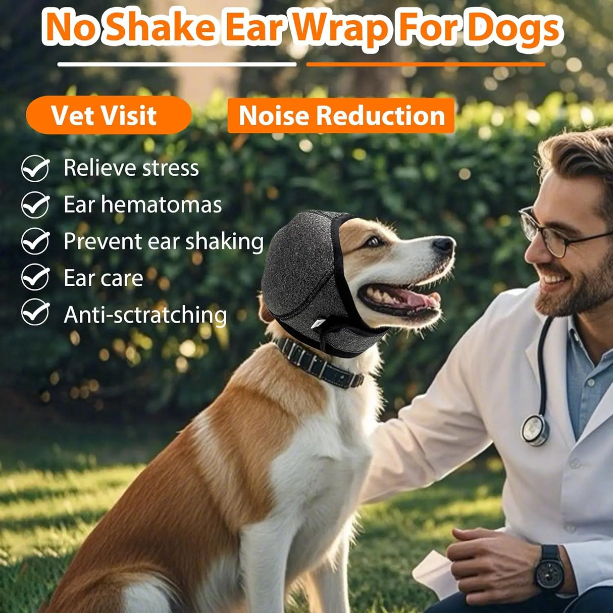 Vexroan Dog Calming Ear Wrap-2 PCS