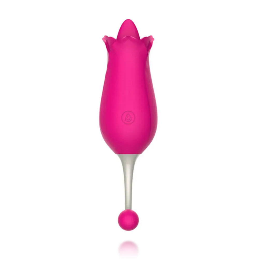 10 Frequency Vibrator Rose Tongue Licking With Vibrating Egg
