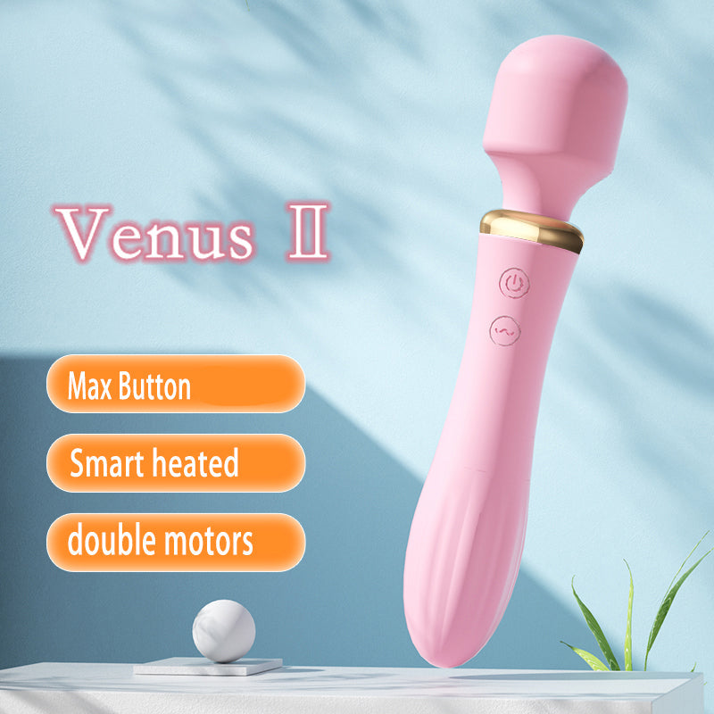 10 Vibration Modes Heated Double-Headed Female Masturbator