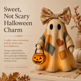 🔥 50% OFF TODAY - 👻🎃 Vintage Patchwork Ghost Decor(✨ LED Pumpkin Lantern}