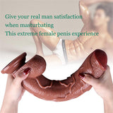 12.5 Inch Large Girth Realistic Suction Cup Dildo