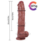 12.5 Inch Large Girth Realistic Suction Cup Dildo