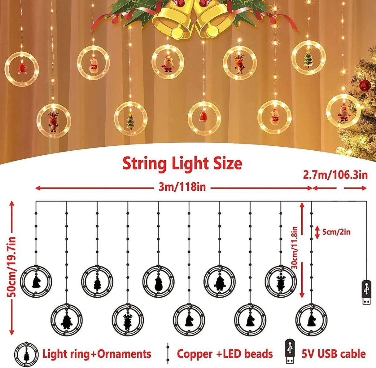 🎅🎄 LED String Doll Ball Light (Christmas Decoration-Save 49% OFF)