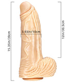 15.35 Inches Huge Long Realistic Textured Penis Dildo