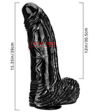 15.35 Inches Huge Long Realistic Textured Penis Dildo