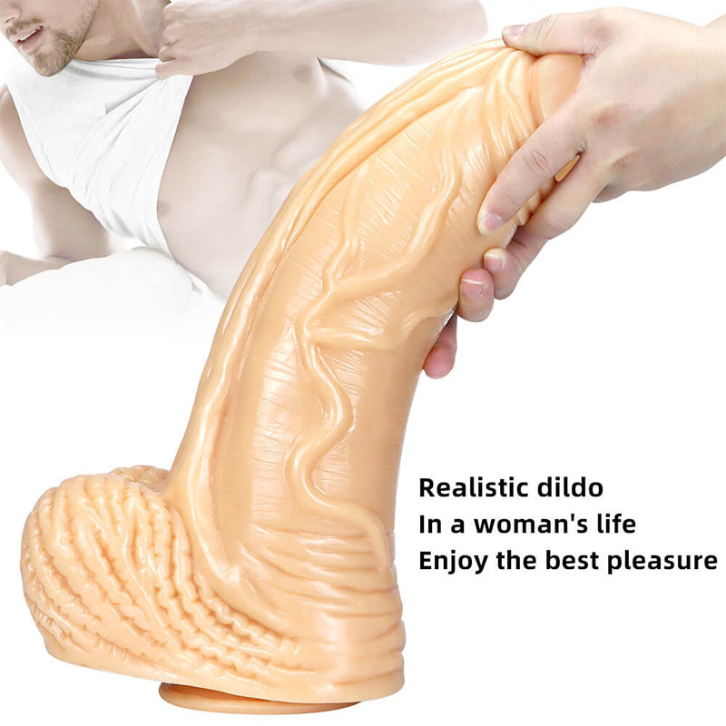 15.35 Inches Huge Long Realistic Textured Penis Dildo