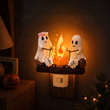 Ghost Campfire Halloween Plug-In Night Light