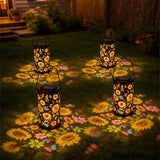 Colorful Sunflower Glow Solar Garden Lantern