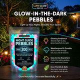 🌈 Colorful Glow in the Dark Garden Stones