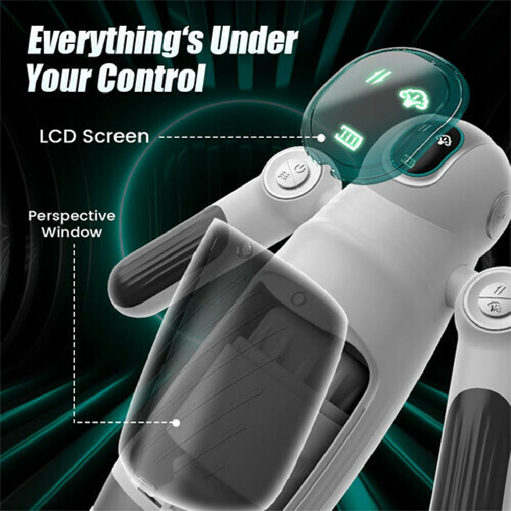 Showeggs-7 Telescopic Squeeze + 12 Vibrating Male Aircraft Cup