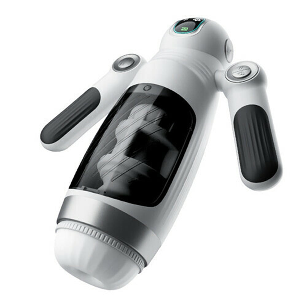 Showeggs-7 Telescopic Squeeze + 12 Vibrating Male Aircraft Cup