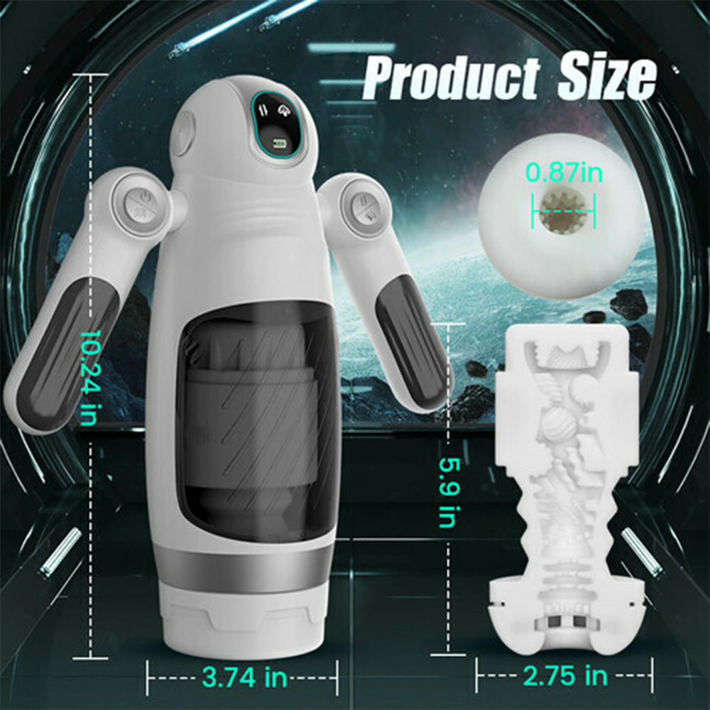 Showeggs-7 Telescopic Squeeze + 12 Vibrating Male Aircraft Cup