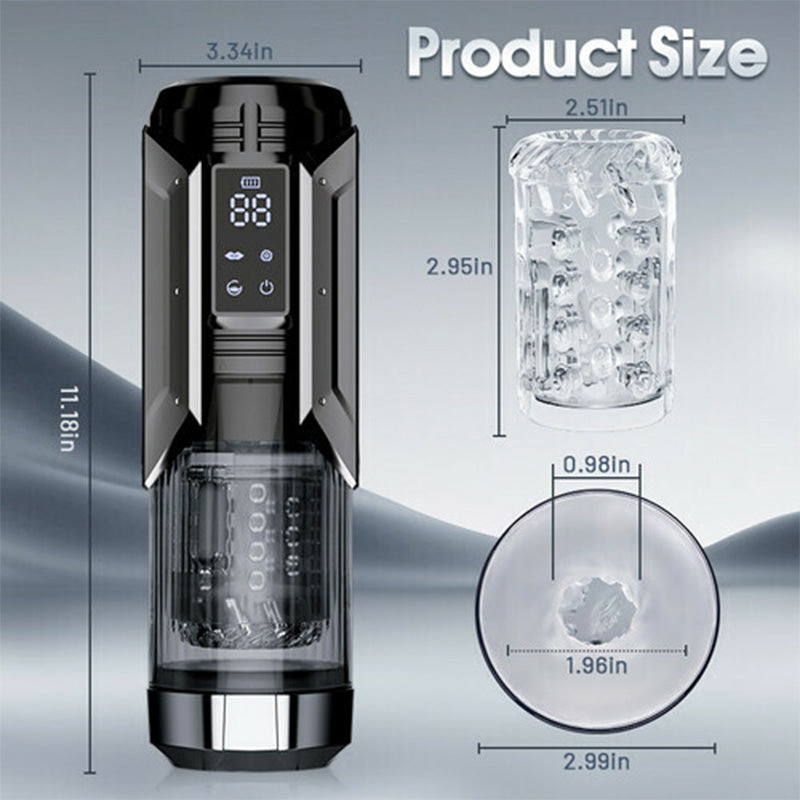 2024 Top Male Sex Toys - 7 Vacuum Sucking Sex LCD Male Airplane Cup