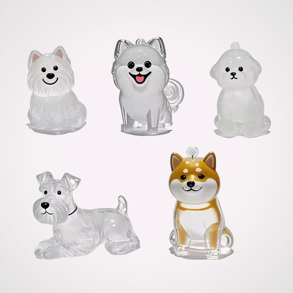 Pet Hair Keepsake Capsule Keychain for Cat & Dog Lovers -5Pcs