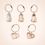 Pet Hair Keepsake Capsule Keychain for Cat & Dog Lovers -5Pcs