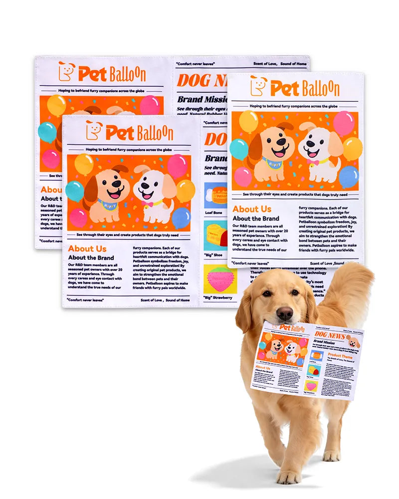 🔥2-Pack Bundle🔥 Newspaper Interactive Crinkle Dog Toy for Boredom Relief