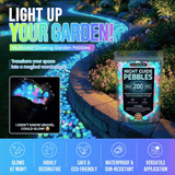🌈 Colorful Glow in the Dark Garden Stones