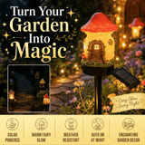 Solar Fairy-Tale Mushroom Cottage Garden Light