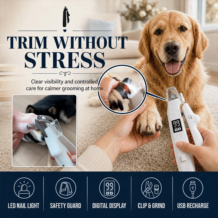 2-in-1 Smart Pet Nail Clipper & Grinder