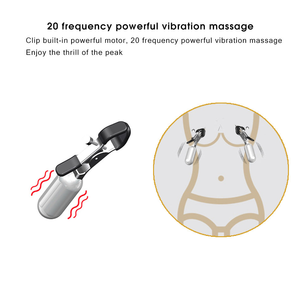 Remote Control Vibrating Breast Clip Female Masturbator