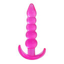 Tapón Anal de Cinco Bolas Transparente de Cristal Orgasmo Punto G