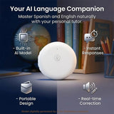 🌎 AI Wearable Translator – 165+ Language Two-Way Voice Translation Device, Real-Time AI Language Translator with Smart Learning, Bluetooth Connectivity for Travel, Work & Everyday Conversations