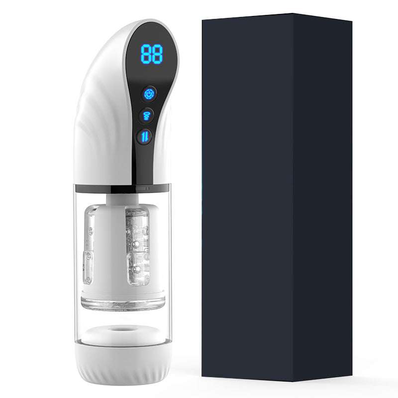 2 In 1 Fully Automatic LCD Telescopic Rotating Male Airplane Cup