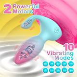 2 In 1 Remote Controlled Vibrator Clitoral Stimulator Anal Plug