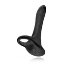 Vibrador tapón anal con anillo para retención de semen masculino