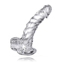 9 Zoll realistische, klare Kristall-Dildo mit Saugnapf