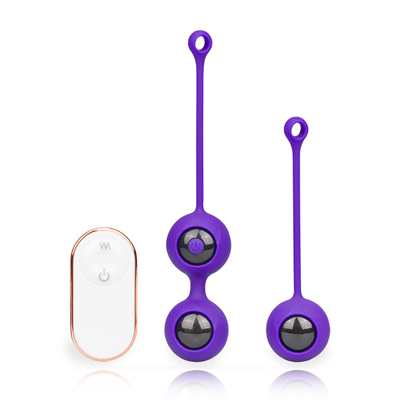 Remote control vibrating Kegel ball private part contraction pelvic floor muscle vibrator