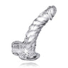 9 Inch Realistic Clear Crystal Dildo With Suction Cup