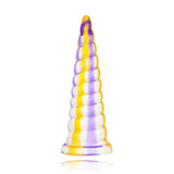 Colorful Threaded Silicone Special-Shaped Artificial Dildo