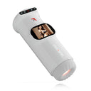Masturbador masculino de empuje vibratorio con función de calentamiento y gemidos, pantalla LCD completa, juguetes sexuales para hombres, novedad de 2026