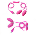 Vibrador huevos dobles rebotantes con carga USB
