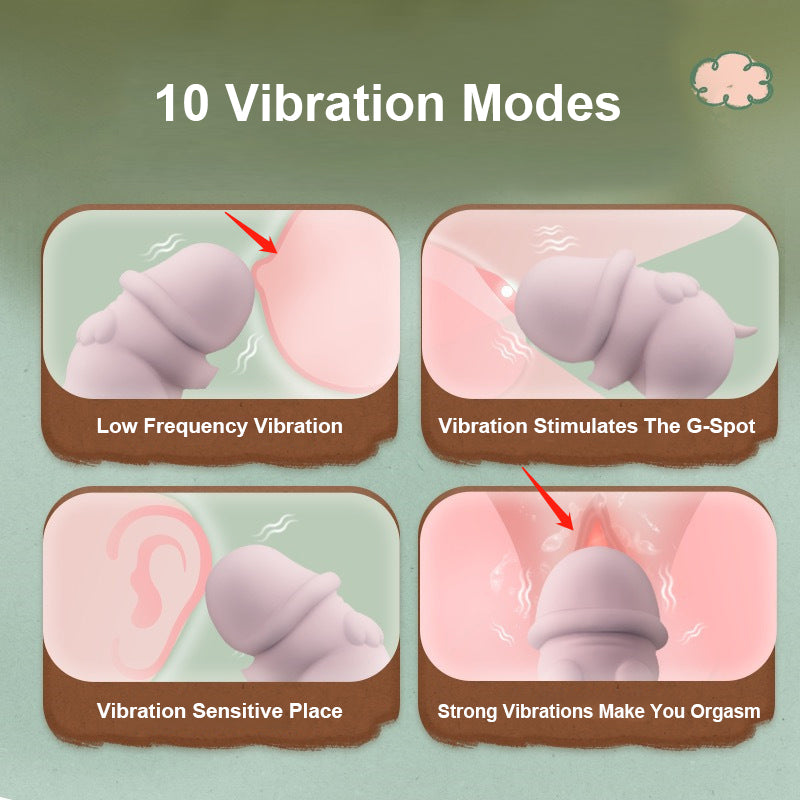 Pig Bit Cute Mini Female Vibrating Egg Masturbation Device