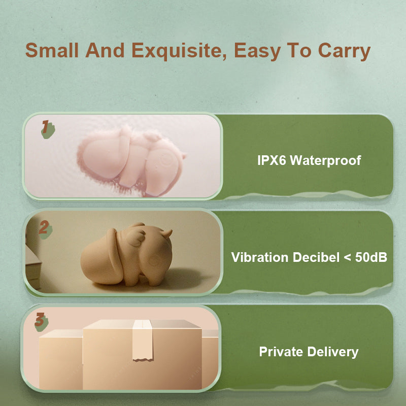 Pig Bit Cute Mini Female Vibrating Egg Masturbation Device