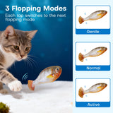 Potaroma Bite-Sized Realistic Flopping Fish Cat Toy, 3-Pack
