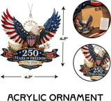 1776–2026 Freedom Eagle Christmas Ornament