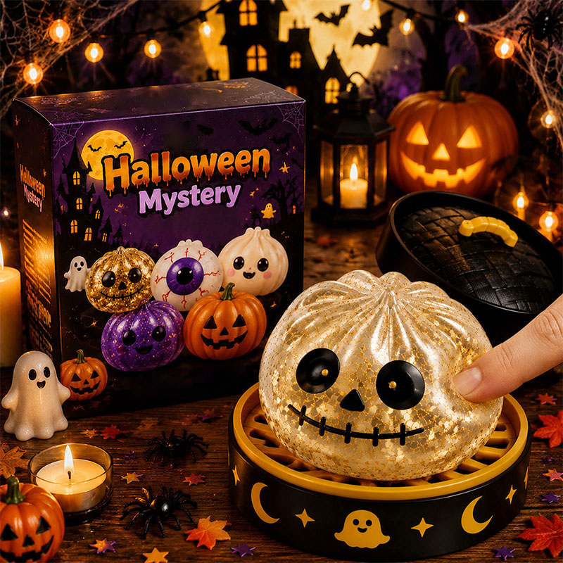 🎃 Halloween Dumpling Squeeze Squishy Toy Blind Boxes