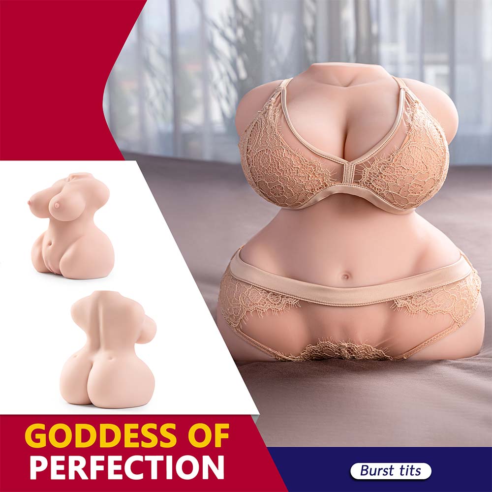 Mature Woman Half Body Silicone Realistic Doll Ass Vagina Buttocks