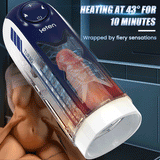 Leten Fury 10 Telescoping Vibration Intelligent Chip Control Male Masturbator with Moaning & Heating Function