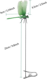 8 Pack 3D Dragonfly Garden Stakes Decor