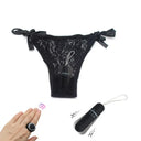 Bragas de mujer sexys de encaje con huevo vibrador de 10 frecuencias y control remoto inalámbrico